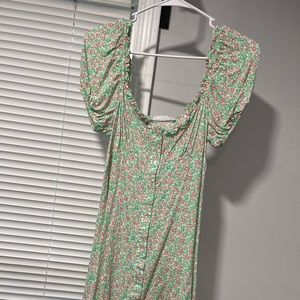 Turquoise Floral Dress